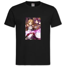 TSword Art Online Heroes Girls -shirt with Print Sword Art Online Heroes Girls - 2XL black