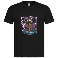 TSword Art Online Lovely Fighter -shirt with Print Sword Art Online Lovely Fighter - 2XL black