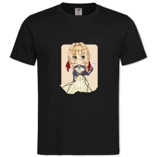 TViolet Evergarden Cute Girl -shirt with Print Violet Evergarden Cute Girl - 2XL black