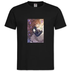 TViolet Evergarden With Flowers -shirt with Print Violet Evergarden With Flowers - 2XL black