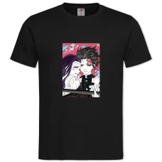 TDemon Slayer Kimetsu No Yaiba Art -shirt with Print Demon Slayer Kimetsu No Yaiba Art - 2XL black
