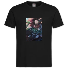 TDemon Slayer Kimetsu No Yaiba Heroes -shirt with Print Demon Slayer Kimetsu No Yaiba Heroes - 2XL black