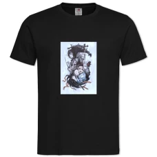 TDemon Slayer Kimetsu No Yaiba Main Theme -shirt with Print Demon Slayer Kimetsu No Yaiba Main Theme - 2XL black