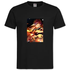 TDemon Slayer Kimetsu No Yaiba Tanjirou -shirt with Print Demon Slayer Kimetsu No Yaiba Tanjirou - 2XL black