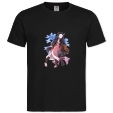 TDemon Slayer Kimetsu No Yaiba Nezuko Kamado -shirt with Print Demon Slayer Kimetsu No Yaiba Nezuko Kamado - 2XL black