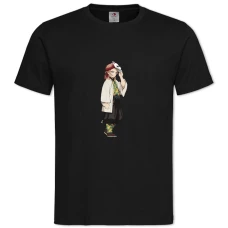 TDemon Slayer Kimetsu No Yaiba Hero Girl -shirt with Print Demon Slayer Kimetsu No Yaiba Hero Girl - 2XL black