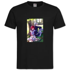 TAkagami No Shirayukihime Characters -shirt with Print Akagami No Shirayukihime Characters - 2XL black