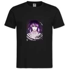 TGhost In The Shell Motoko Kusanagi Art -shirt with Print Ghost In The Shell Motoko Kusanagi Art - 2XL black