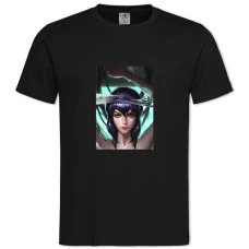 TGhost In The Shell Motoko Kusanagi Girl -shirt with Print Ghost In The Shell Motoko Kusanagi Girl - 2XL black