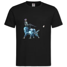 TGhost In The Shell Motoko -shirt with Print Ghost In The Shell Motoko - 2XL black
