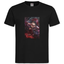 TDate A Live Kurumi Tokisaki Girl -shirt with Print Date A Live Kurumi Tokisaki Girl - 2XL black