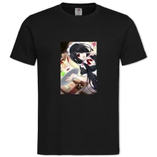 TDate A Live Girl Kurumi Tokisaki Hero Girl -shirt with Print Date A Live Girl Kurumi Tokisaki Hero Girl - 2XL black