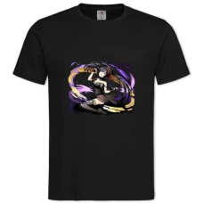 TDate A Live Girl Hero Print -shirt with Print Date A Live Girl Hero Print - 2XL black