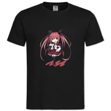 TDate A Live Little Kotori Itsuka -shirt with Print Date A Live Little Kotori Itsuka - 2XL black