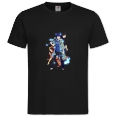 TBlue Exorcist Heroes -shirt with Print Blue Exorcist Heroes - 2XL black