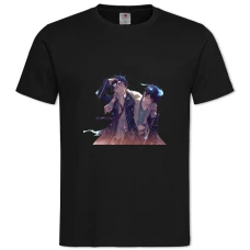 TBlue Exorcist Main Heroes Print -shirt with Print Blue Exorcist Main Heroes Print - 2XL black