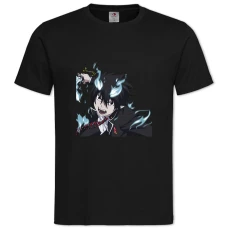 TBlue Exorcist Boy -shirt with Print Blue Exorcist Boy - 2XL black
