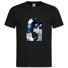 TBlue Exorcist Sword Print -shirt with Print Blue Exorcist Sword Print - 2XL black