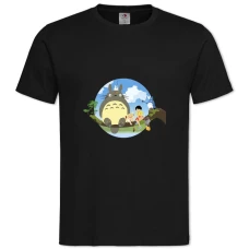 TTonari No Totoro Funny Heroes -shirt with Print Tonari No Totoro Funny Heroes - 2XL black