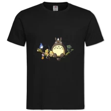 TTonari No Totoro Main Heroes -shirt with Print Tonari No Totoro Main Heroes - 2XL black