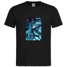 THatsune Miku Music -shirt with Print Hatsune Miku Music - 2XL black