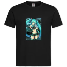 THatsune Miku Artist -shirt with Print Hatsune Miku Artist - 2XL black