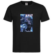 THatsune Miku Singing -shirt with Print Hatsune Miku Singing - 2XL black