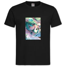 THatsune Miku Version -shirt with Print Hatsune Miku Version - 2XL black