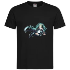 THatsune Miku Amazing Girl -shirt with Print Hatsune Miku Amazing Girl - 2XL black