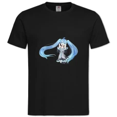THatsune Miku Happy Hero -shirt with Print Hatsune Miku Happy Hero - 2XL black