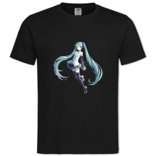 THatsune Miku Beautiful Girl -shirt with Print Hatsune Miku Beautiful Girl - 2XL black