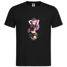 TDarling In The Franxx Hero Zero Two -shirt with Print Darling In The Franxx Hero Zero Two - 2XL black