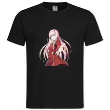 TDarling In The Franxx Girl Zero Two -shirt with Print Darling In The Franxx Girl Zero Two - 2XL black