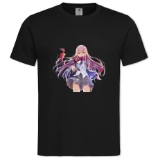 TDarling In The Franxx Amazing Zero Two Hero -shirt with Print Darling In The Franxx Amazing Zero Two Hero - 2XL black