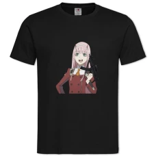 TDarling In The Franxx Dangerous Zero Two -shirt with Print Darling In The Franxx Dangerous Zero Two - 2XL black