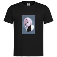 TDarling In The Franxx Zero Two Art -shirt with Print Darling In The Franxx Zero Two Art - 2XL black