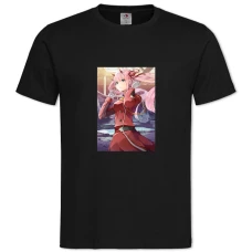 TDarling In The Franxx Zero Two Amazing Hero -shirt with Print Darling In The Franxx Zero Two Amazing Hero - 2XL black