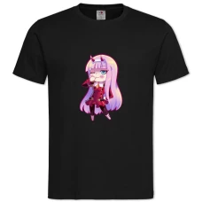 TDarling In The Franxx Zero Two Funny Art -shirt with Print Darling In The Franxx Zero Two Funny Art - 2XL black