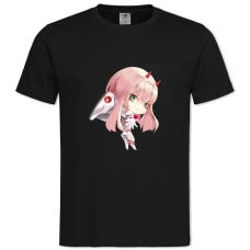 TDarling In The Franxx Little Zero Two -shirt with Print Darling In The Franxx Little Zero Two - 2XL black