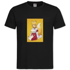 TSewayaki Kitsune No Senko-San Hero Girl -shirt with Print Sewayaki Kitsune No Senko-San Hero Girl - 2XL black