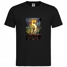 Футболка с принтом 9 Девять 5 - 2XL черная