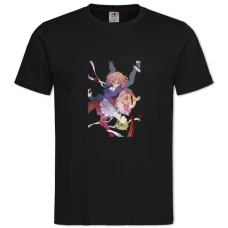 TBeyond The Boundary Mirai Kuriyama Print -shirt with Print Beyond The Boundary Mirai Kuriyama Print - 2XL black