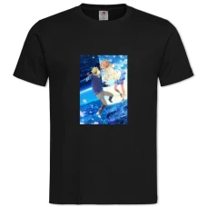 TBeyond The Boundary Kuriyama With Akihito -shirt with Print Beyond The Boundary Kuriyama With Akihito - 2XL black