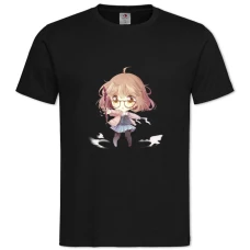 TBeyond The Boundary Little Kuriyama Mirai -shirt with Print Beyond The Boundary Little Kuriyama Mirai - 2XL black