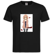 TBeyond The Boundary Funny Kuriyama Mirai -shirt with Print Beyond The Boundary Funny Kuriyama Mirai - 2XL black