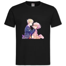 TBeyond The Boundary Akihito And Kuriyama -shirt with Print Beyond The Boundary Akihito And Kuriyama - 2XL black