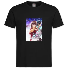 TErased Boku Dake Ga Inai Machi Print -shirt with Print Erased Boku Dake Ga Inai Machi Print - 2XL black