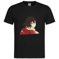 TErased Boku Dake Ga Inai Machi Girl Hero Kayo Hinazuki -shirt with Print Erased Boku Dake Ga Inai Machi Girl Hero Kayo Hinazuki - 2XL black