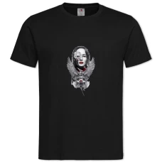 TThe Hunger Games Katniss Everdeen Art -shirt with Print The Hunger Games Katniss Everdeen Art - 2XL black