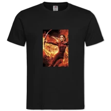 TThe Hunger Games Katniss Everdeen Main Hero -shirt with Print The Hunger Games Katniss Everdeen Main Hero - 2XL black